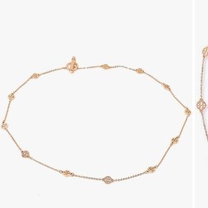 Tory Burch Rose Gold Toggle Short Necklace